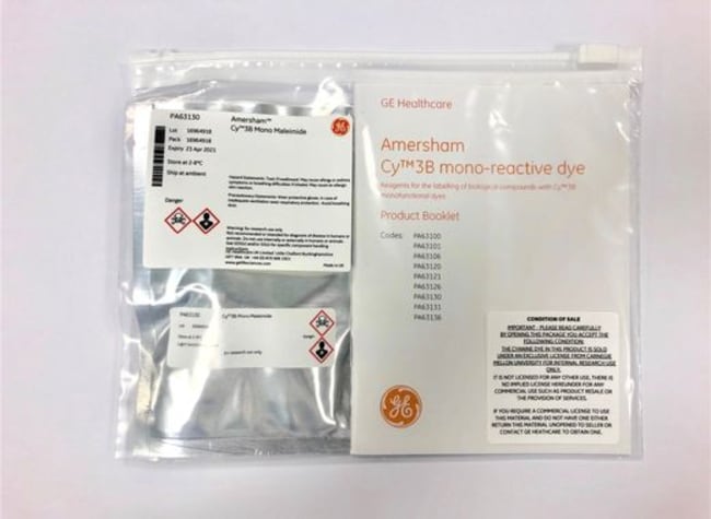 Cytiva&nbsp;Colorants fluorescents au maléimide monoréactif Cy&trade;3B