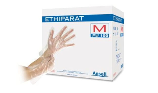  Ansell ETHIPARAT Ethylene Vinyl Acetate (EVA) Gloves, Sterile Single-Packed