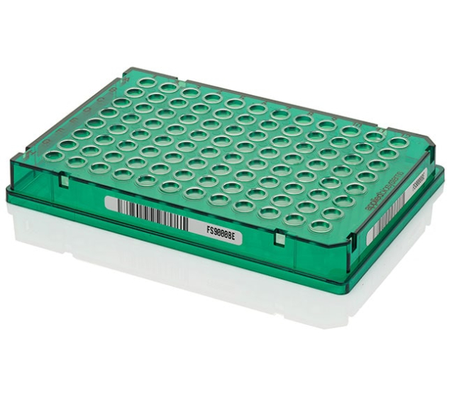 Applied Biosystems&amp;trade;&amp;nbsp;MicroAmp&amp;trade; EnduraPlate&amp;trade; Optical 96-Well Full-Skirted Plates with Barcode, green