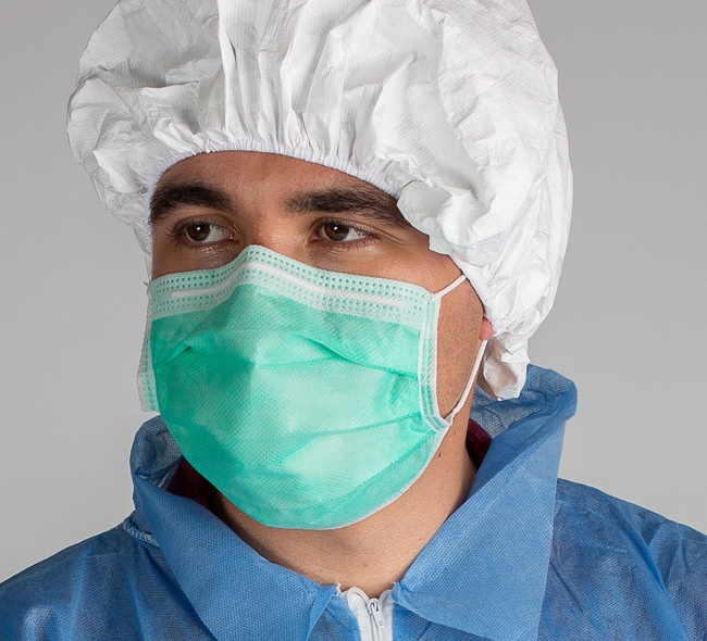 Keystone Cleanroom Products&nbsp;Masques faciaux pour salle blanche, irradiés gamma