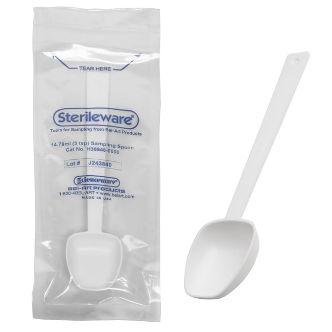 SP Scienceware&trade;&nbsp;Pelles d’échantillonnage à manche long et à conditionnement double Bel-Art&trade; Sterileware