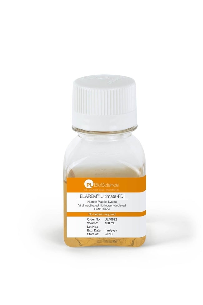 PL BioScience&nbsp;ELAREM&trade; Ultimate-Fdi, Human Platelet Lysate, Fibrinogen-depleted, Viral inactivated