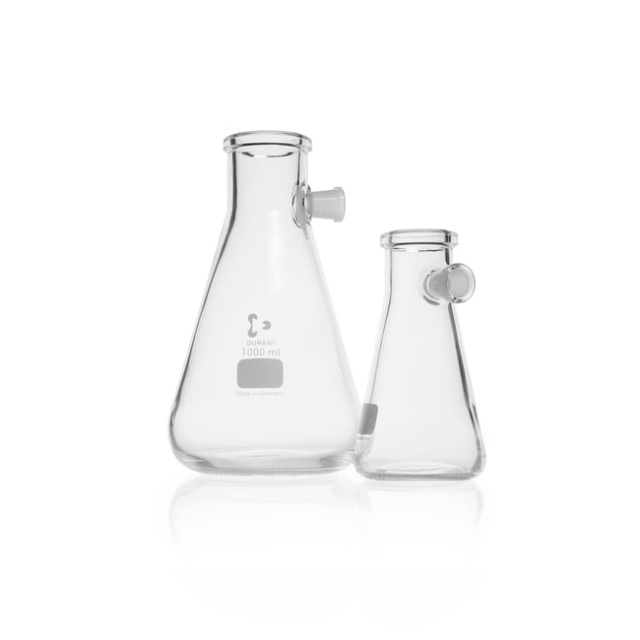 DWK Life Sciences&amp;nbsp;DURAN&amp;trade; Fiole à vide, avec tubulure latérale, forme Erlenmeyer