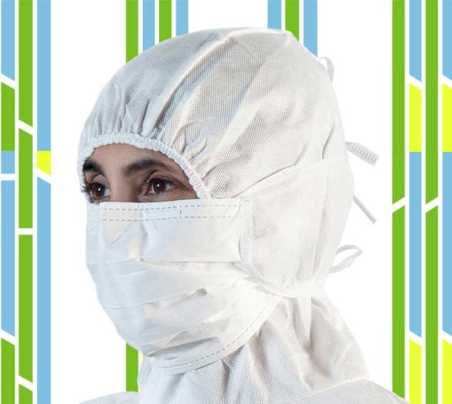 Isofield&trade;&nbsp;Masque facial stérile validé pour salle blanche Tera 230, à liens - compatible classes A/B