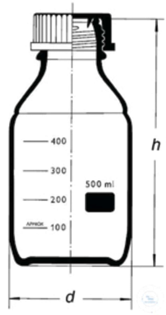  Witeg™ Flacons de laboratoire en verre de forme ronde