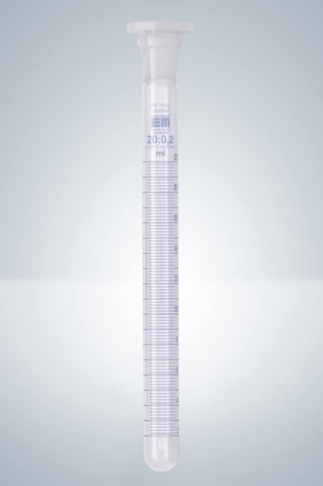 Hirschmann&trade;&nbsp;Tubes à essai en verre borosilicaté, graduation bleue