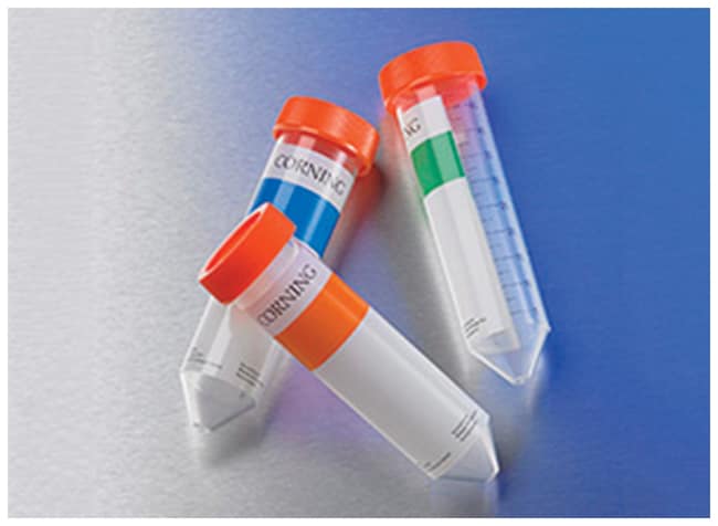 Corning&trade;&nbsp;Tube à centrifuger en polypropylène 50 ml avec étiquette à bandeau de couleur pour faciliter l’identification