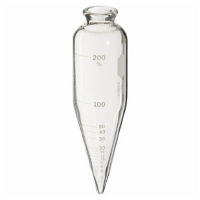 DWK Life Sciences&nbsp;Tubes à centrifuger en verre à fond conique Kimble&trade; KIMAX&trade;, capacité de 200 ml