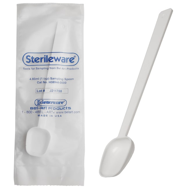 SP Scienceware&trade;&nbsp;Pelles d’échantillonnage à manche long et à conditionnement double Bel-Art&trade; Sterileware