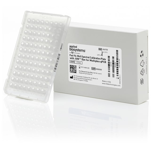 Applied Biosystems&amp;trade;&amp;nbsp;JUN&amp;trade; Dye Spectral Calibration Plate for Multiplex qPCR, Fast 96-well