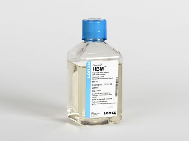 Lonza&amp;trade;&amp;nbsp;Milieu de base HBM&amp;trade;, 500 ml