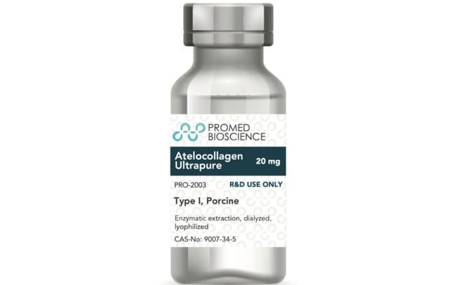 Promed Bioscience&nbsp;Atelocollagen, Porcine Type I, Ultrapure (Enzymatic extraction, dialyzed)