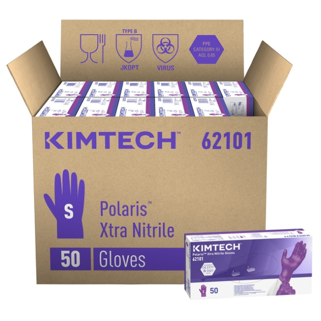  Kimberly Clark Kimtech™ Polaris™ Xtra Nitrile Gloves, 30 cm, Ambidextrous, Dark Magenta