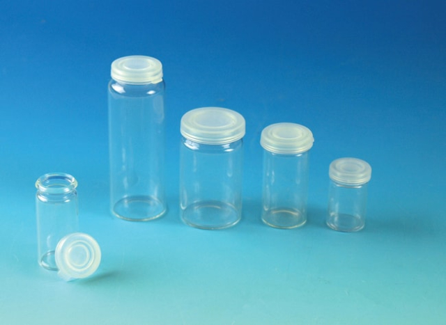 Karl Hecht&amp;trade;&amp;nbsp;Glass Vials with Plastic Snap-Cap