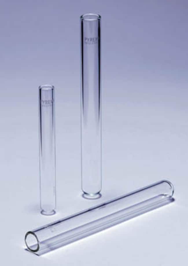 Tube à essai Pyrex&trade; à paroi épaisse sans rebord, verre borosilicaté, BS3218, 18 mm x 150 mm