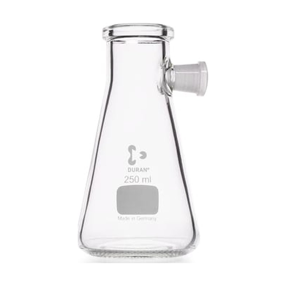 DWK Life Sciences DURAN™ Fiole à vide, avec tubulure latérale, forme Erlenmeyer