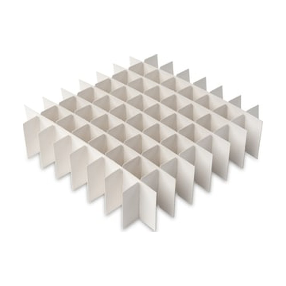Heathrow Scientific&nbsp;Partition de boîte de flacons cryogéniques en carton à 64 puits, grille de 8 x 8, blanc