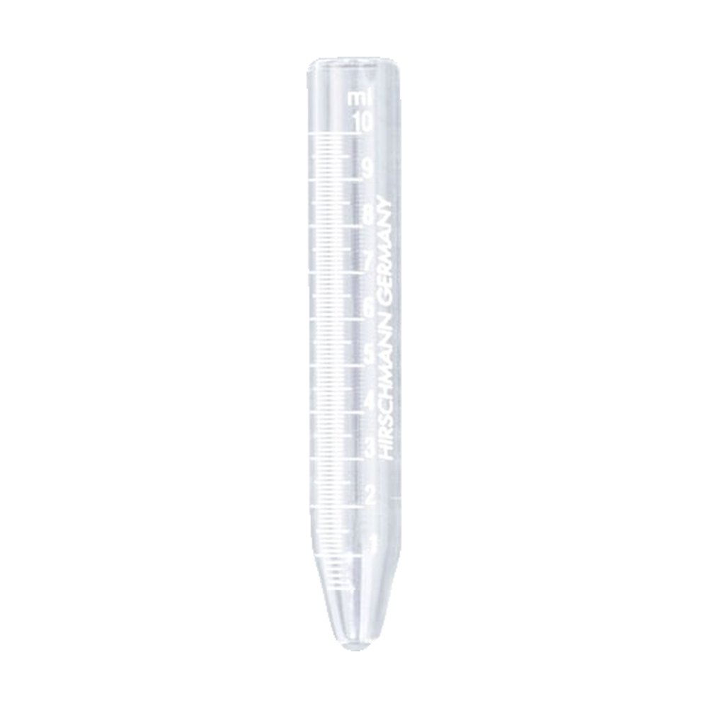 Hirschmann&trade;&nbsp;Tube à centrifuger conique et court avec graduation blanche