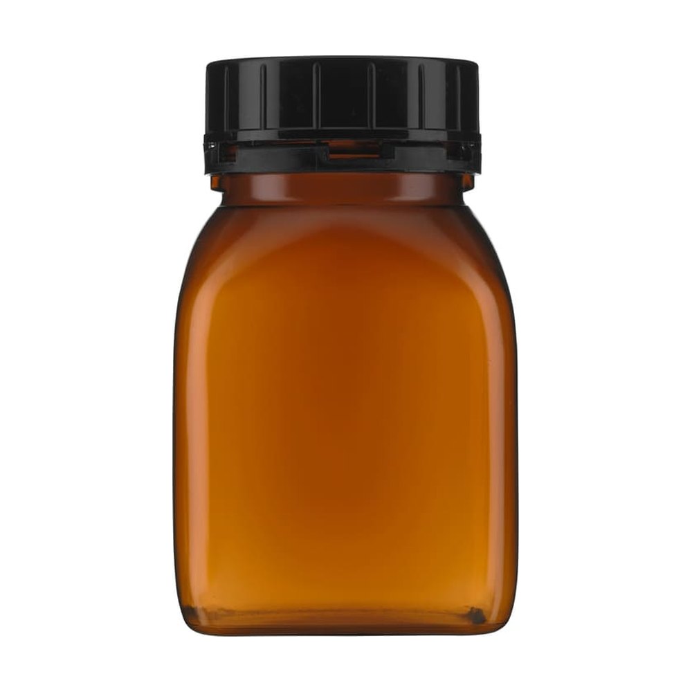 Kautex&trade;&nbsp;Récipient carré à col large en PVC, brun transparent