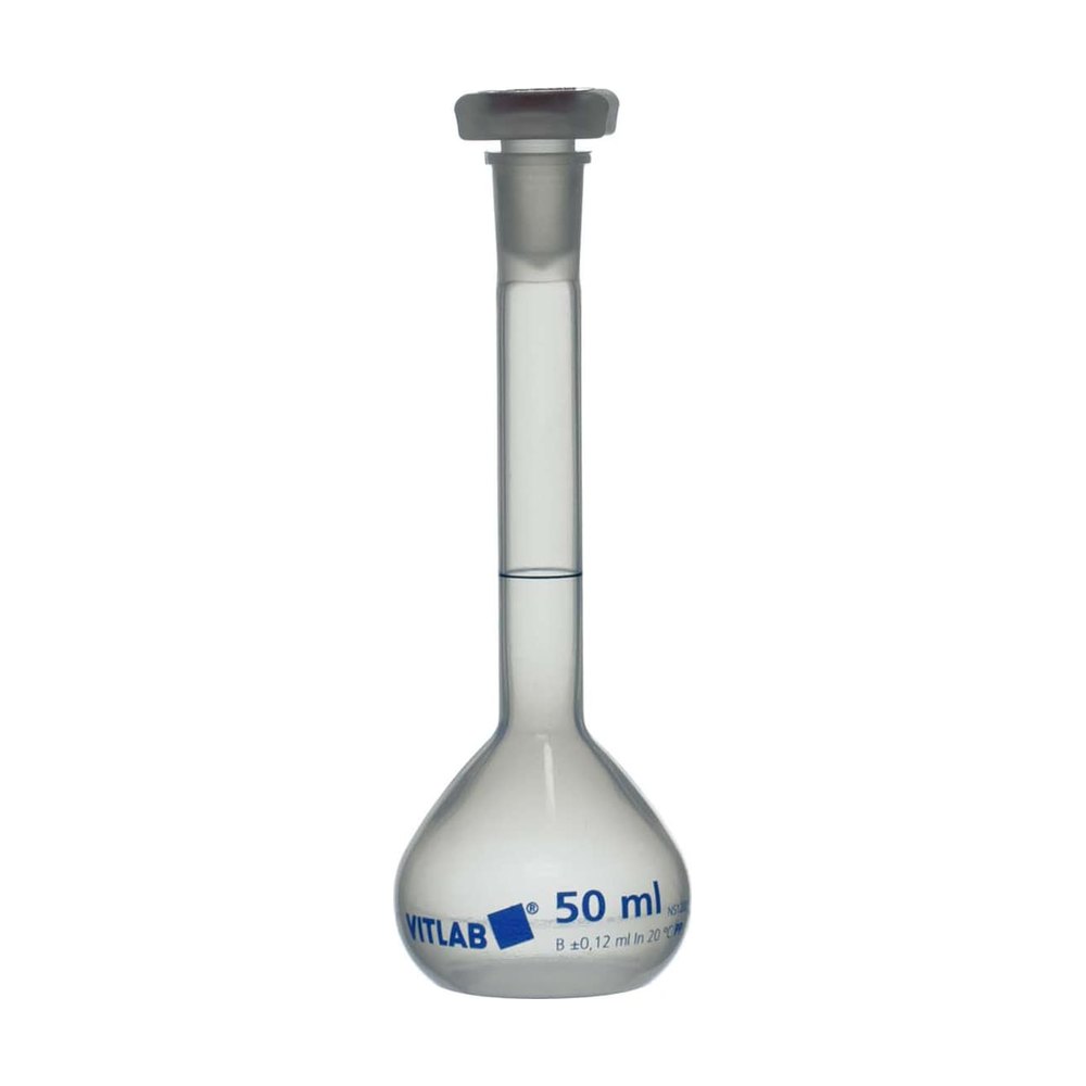 BrandTech&trade;&nbsp;Fioles jaugées en polypropylène de classe B avec bouchons NS