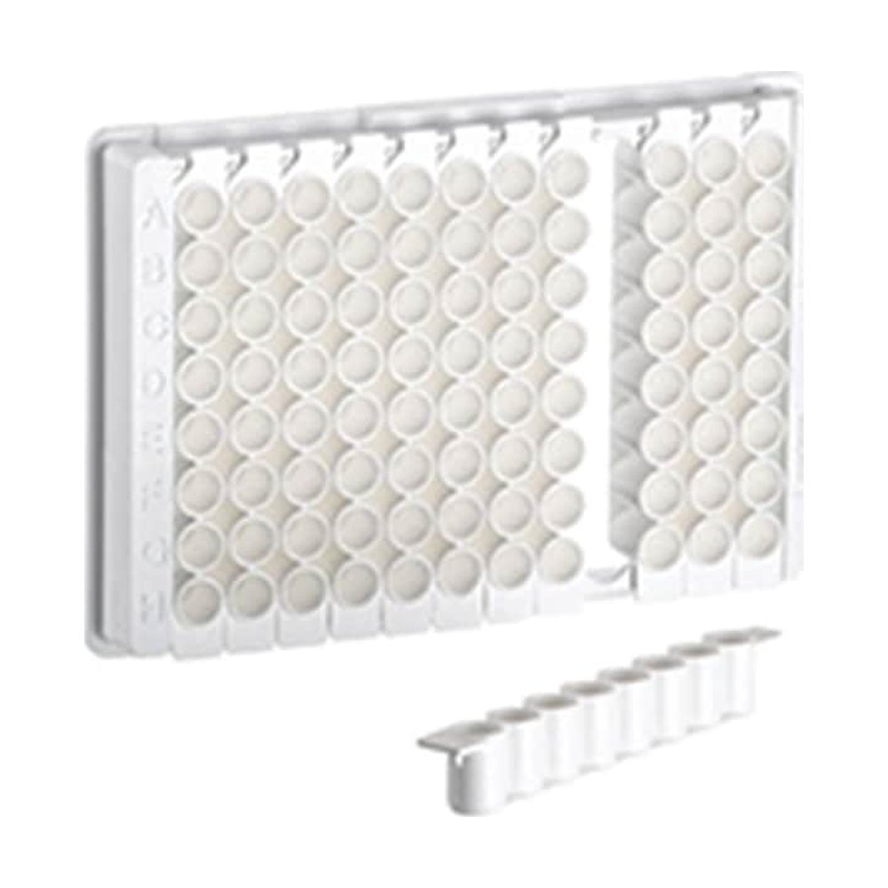 Greiner Bio-One&nbsp;Plaques à barrettes à fond plat en polystyrène à 96 puits, 1 x 8 barrettes