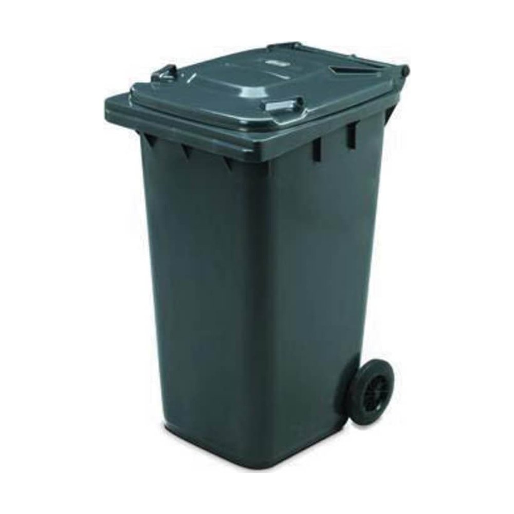 Manutan&nbsp;Conteneurs à roues d’extérieur, Ekwo, capacité 240 litres, gris/gris