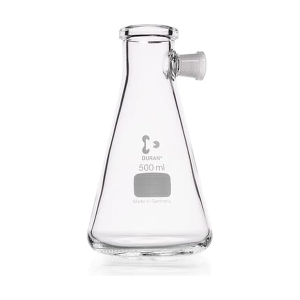 DWK Life Sciences DURAN™ Fiole à vide, avec tubulure latérale, forme Erlenmeyer