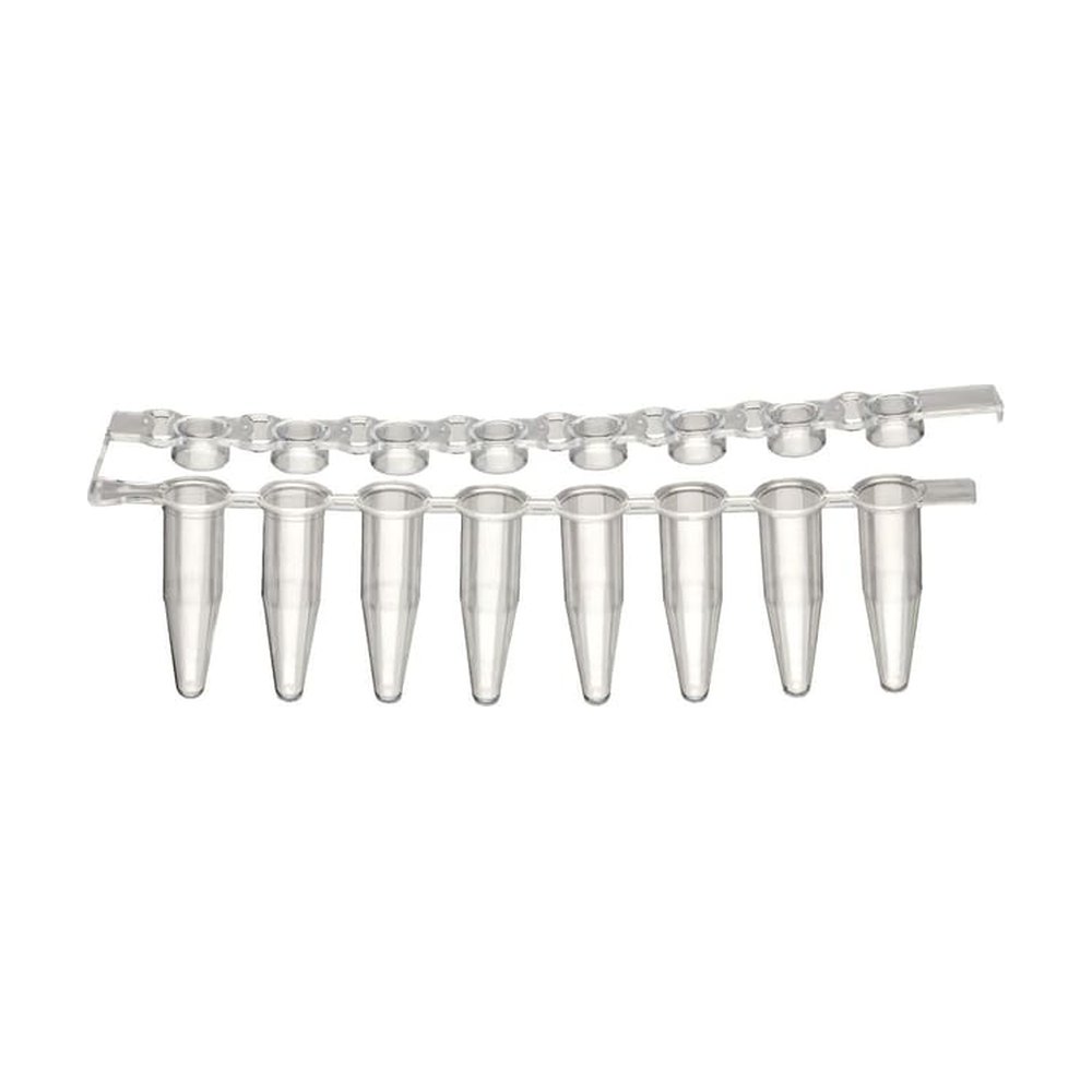Labcon&trade;&nbsp;Barrettes de tubes PCR à 8 puits de 0,2 ml PurePlus&trade; avec barrettes de bouchons fixés