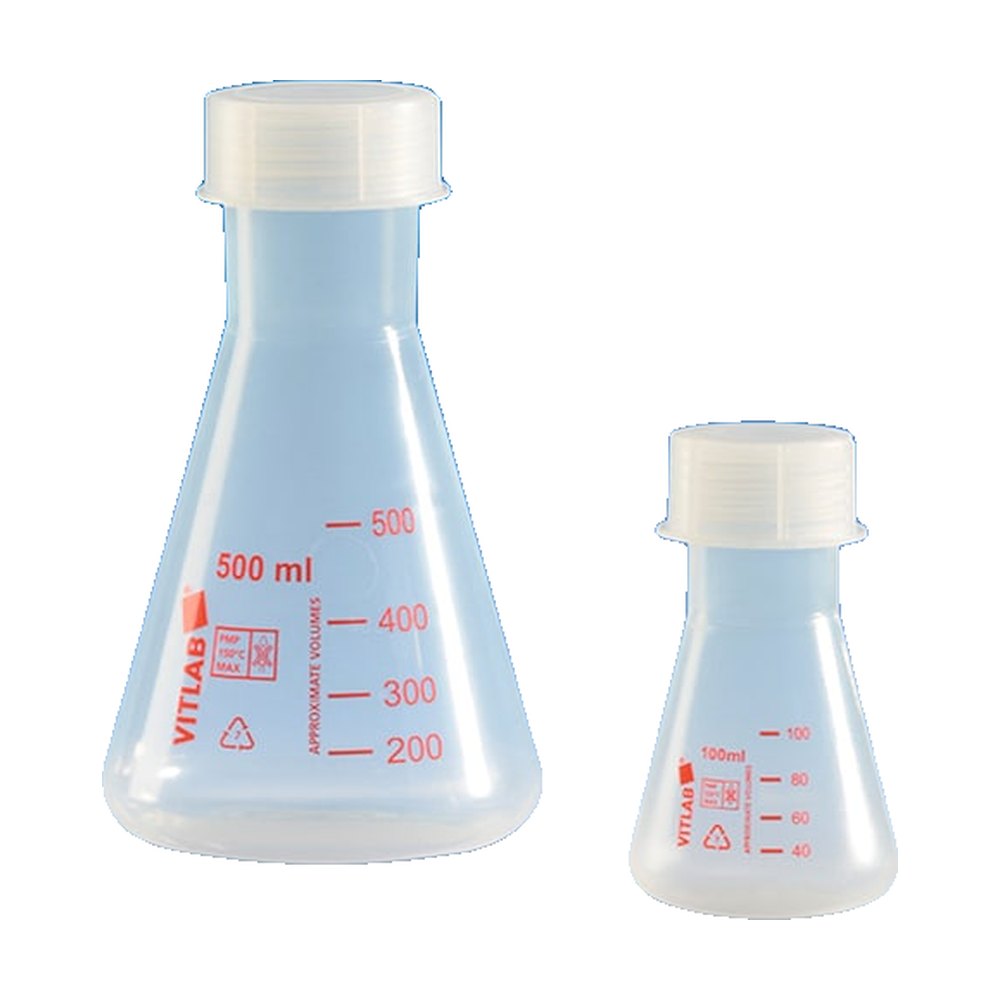BrandTech&trade;&nbsp;Flacons Erlenmeyer à col large PMP