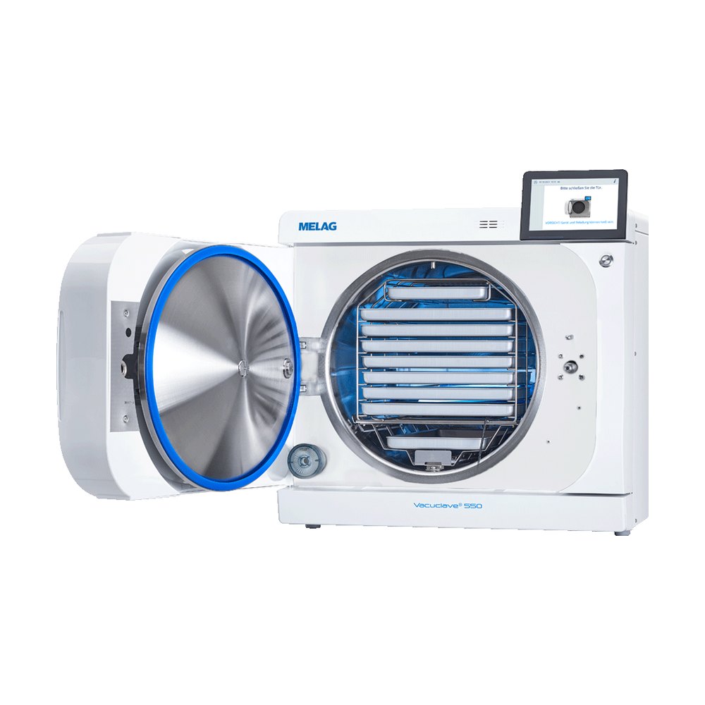 Autoclave MELAG Vacuclave 550 – grande capacité 53 L, jusqu’à 25 kg