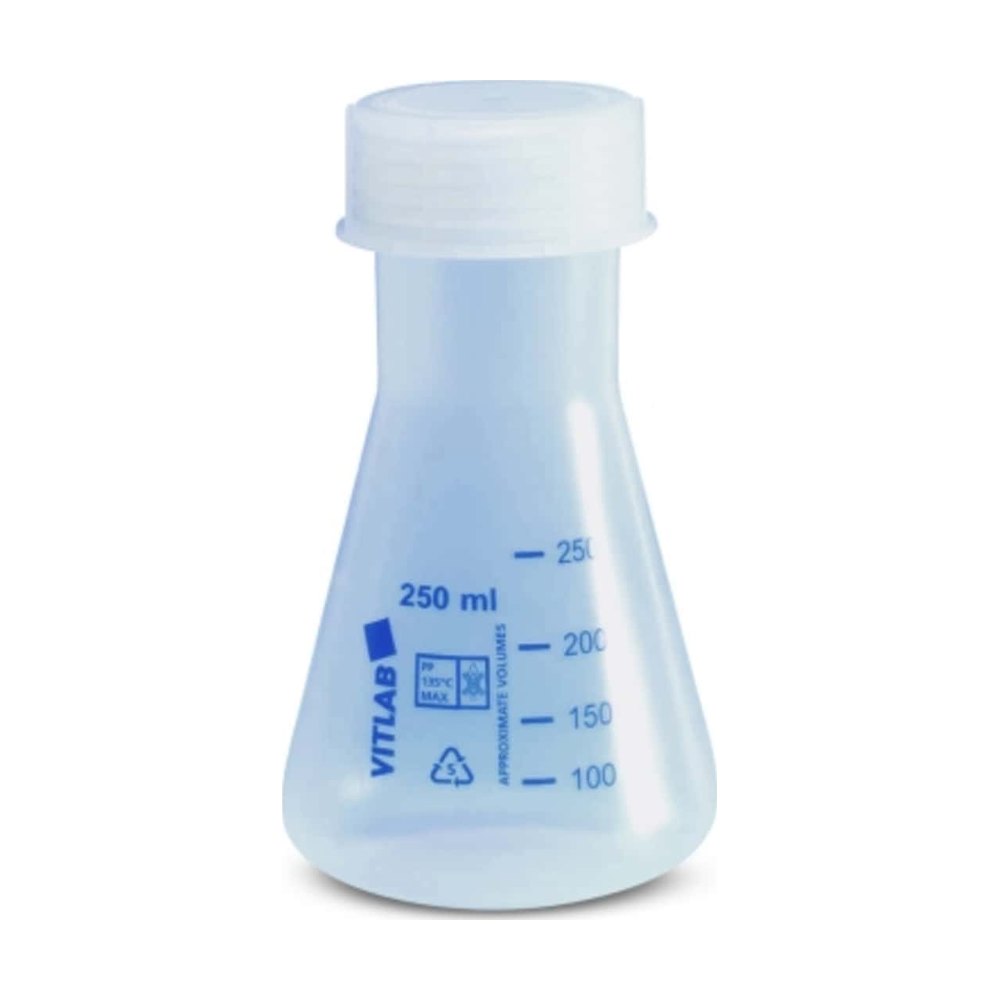 VITLAB&trade;&nbsp;Flacon Erlenmeyer à col large en PP