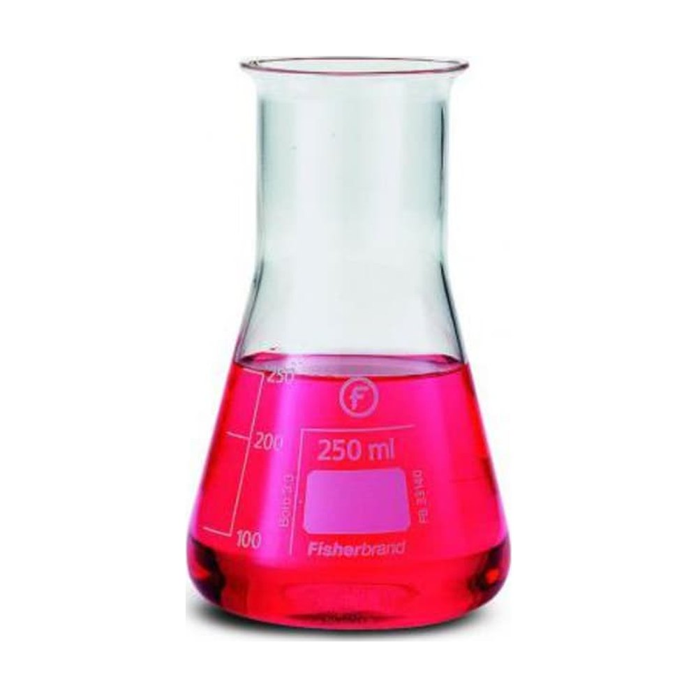 Fisherbrand&trade;&nbsp;Flacons Erlenmeyer à col étroit en verre borosilicaté avec bord verseur et zone de marquage