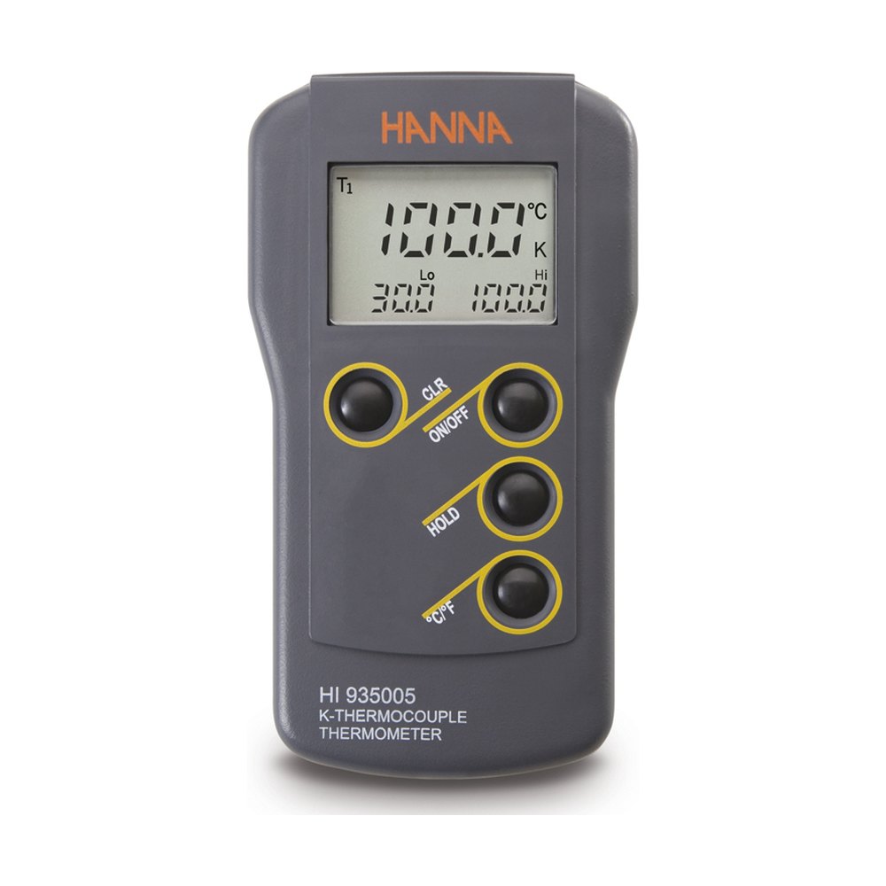 Thermomètre thermocouple K de précision étanche et compact, 1 entrée de sonde – HI935005 – Hanna Instruments