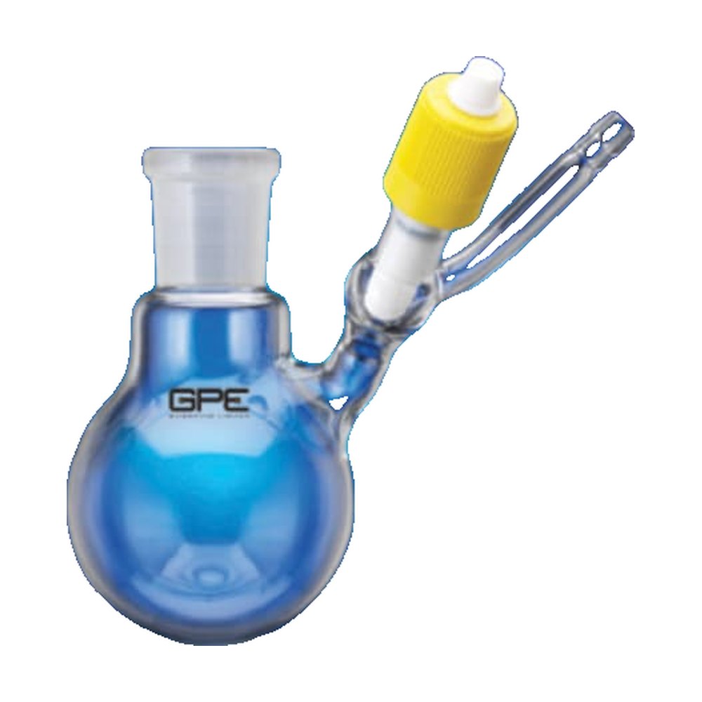 GPE Scientific™ Flacon J Young Schlenk, fond rond avec robinet à filetage fin et prise