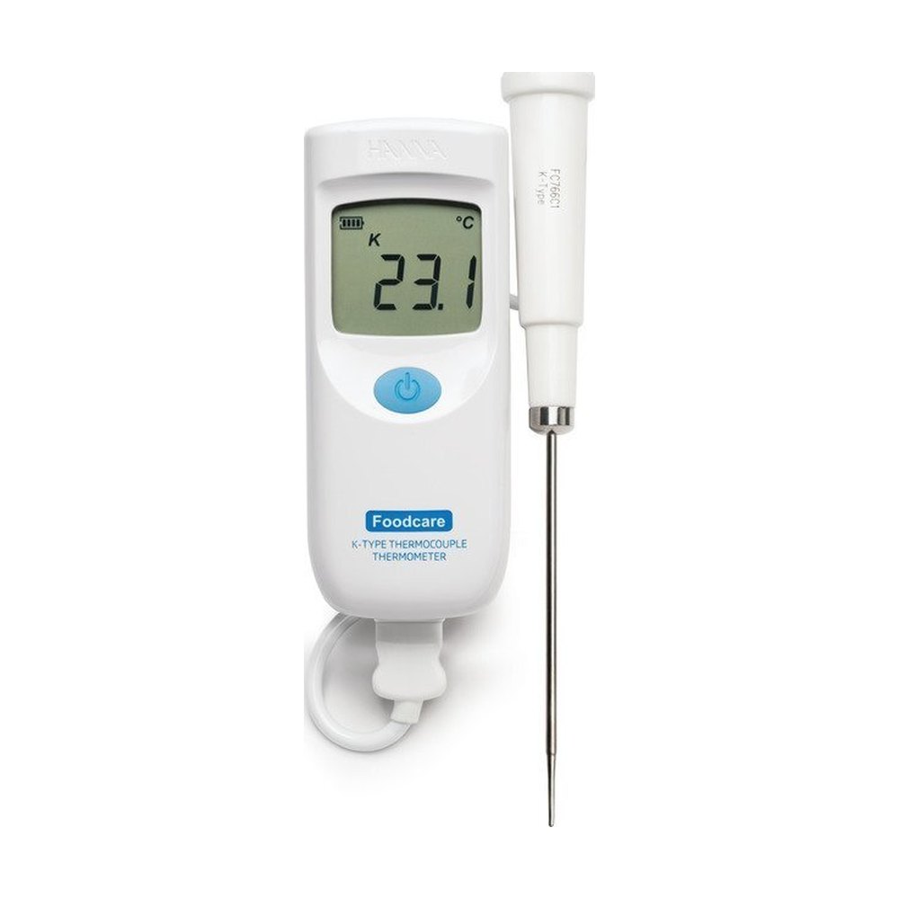 Thermomètre compact étanche à thermocouple type K avec sonde de pénétration à réponse rapide FC766C1 – HI9350011 – Hanna Instruments