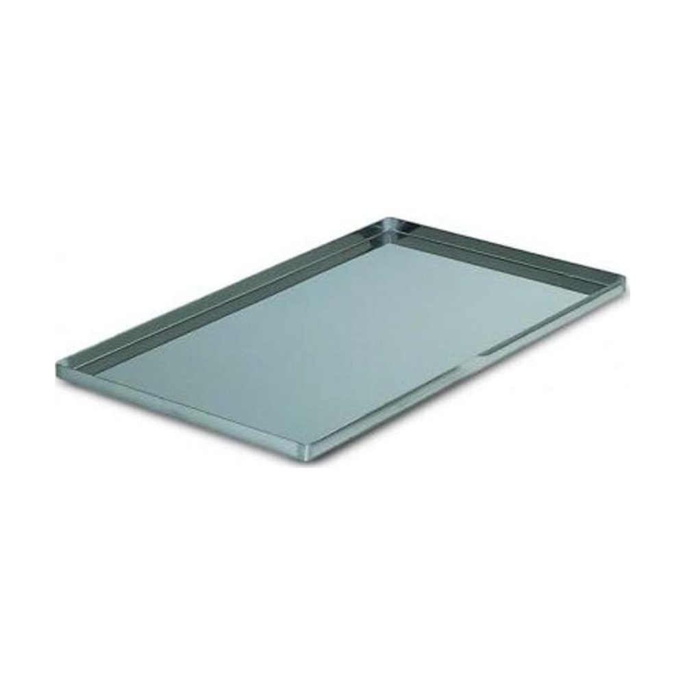 De Buyer&trade;&nbsp;Plateau culinaire en acier inox, bords droits, 1 mm d’épaisseur