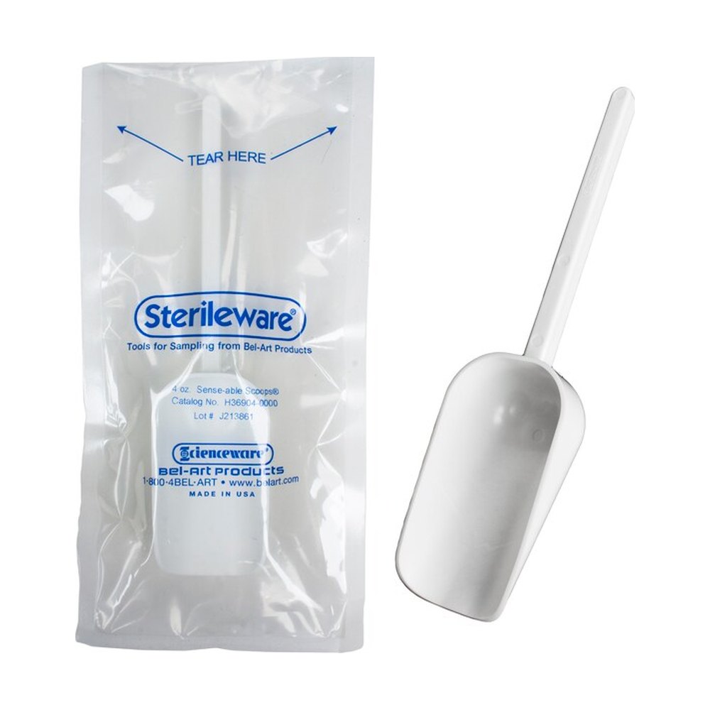 SP Scienceware&trade;&nbsp;Pelles d’échantillonnage stériles à conditionnement double Bel-Art&trade; Sterileware, blanches