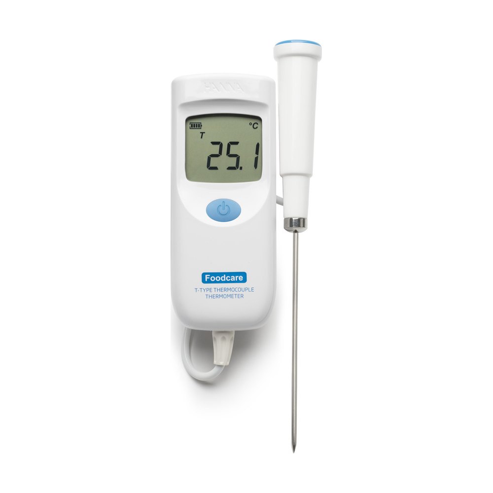 Thermomètre alimentaire à thermocouple type T avec sonde fixe, étanche, économique – HI935008 – Hanna Instruments