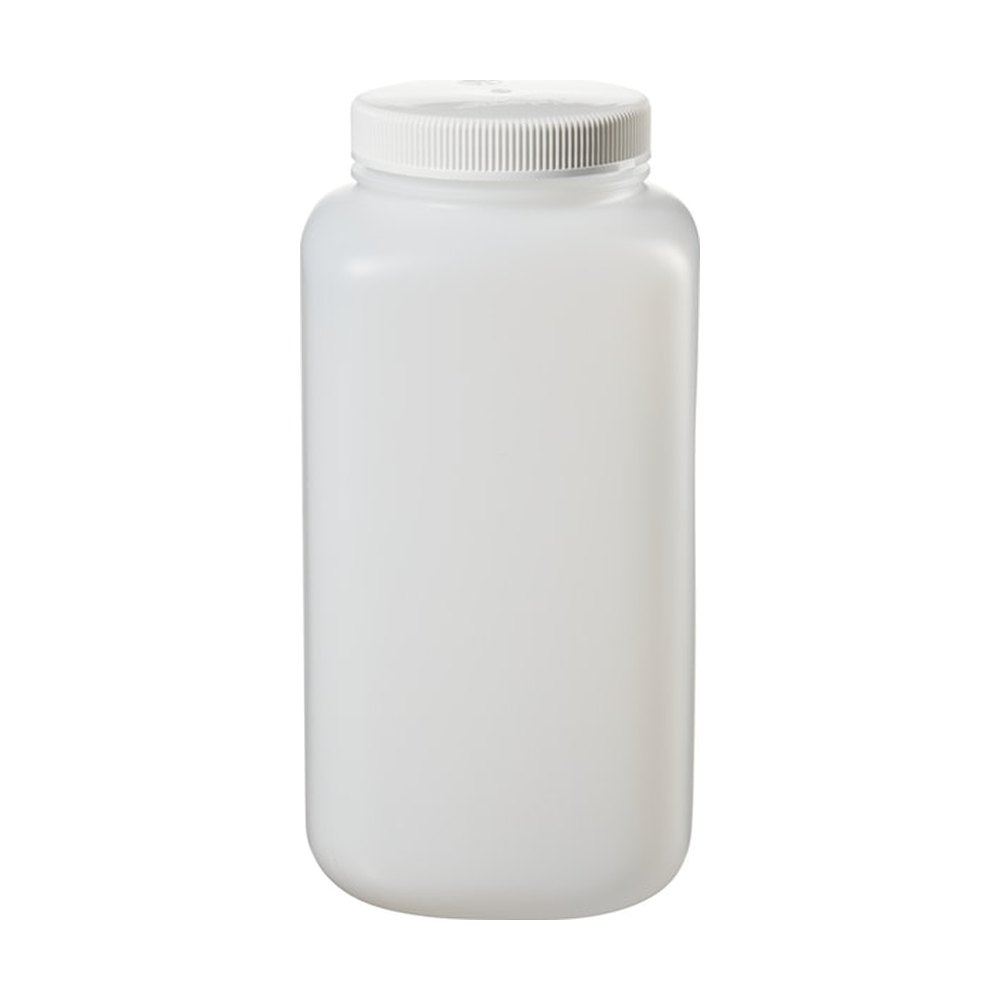 Thermo Scientific&trade;&nbsp;Flacons carrés en HDPE à col large grand format Nalgene&trade; avec bouchon
