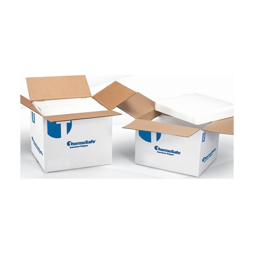 Sonoco&trade;&nbsp;Conteneurs et glacières isothermes ThermoSafe en PSE avec carton ondulé (petit modèle)
