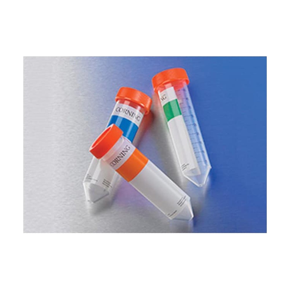 Corning&trade;&nbsp;Tube à centrifuger en polypropylène 50 ml avec étiquette à bandeau de couleur pour faciliter l’identification