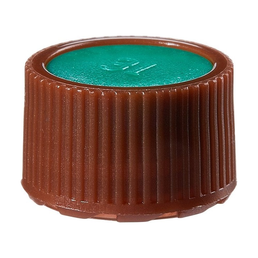 Thermo Scientific™ Bouchons ambrés à profil haut en PPCO Nalgene™, avec inserts de couleur pour flacons de micro-conditionnement : non stériles