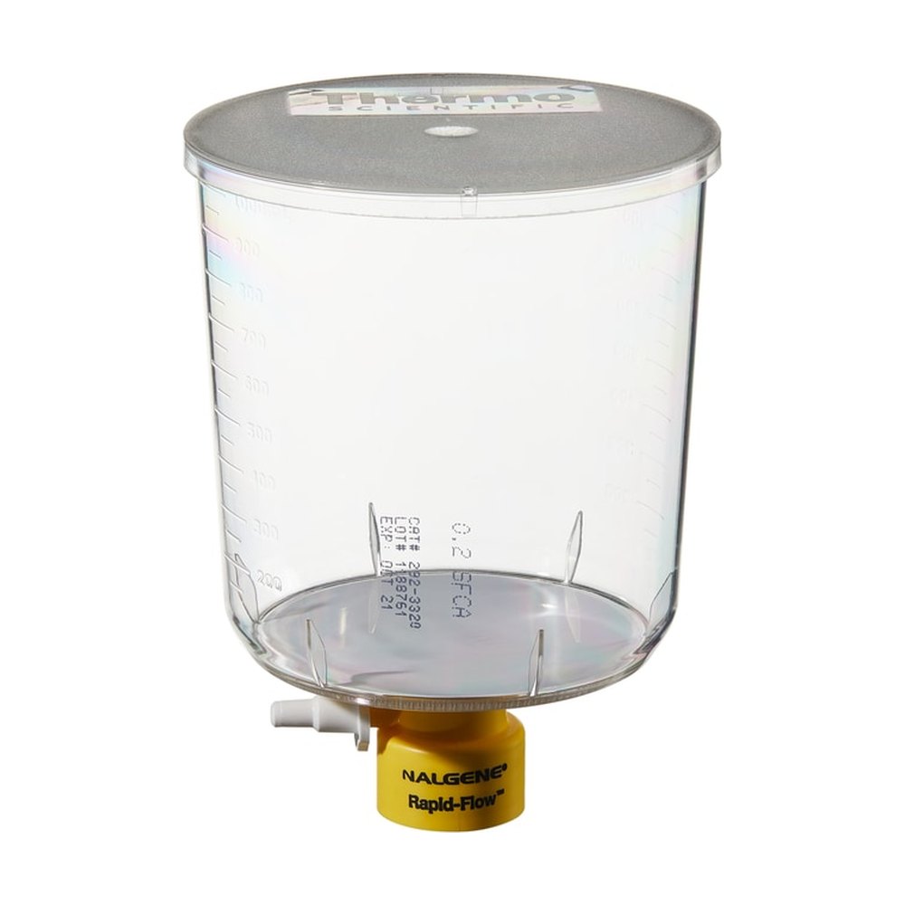 Thermo Scientific&trade;&nbsp;Filtres pour bouchons de flacons jetables stériles Nalgene&trade; Rapid-Flow&trade; avec membrane en PES