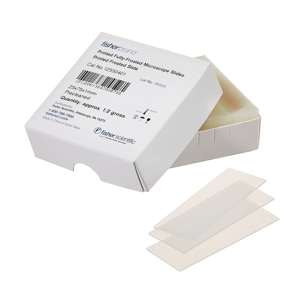 Fisherbrand&trade;&nbsp;Lame de microscope entièrement dépolie pour cytologie