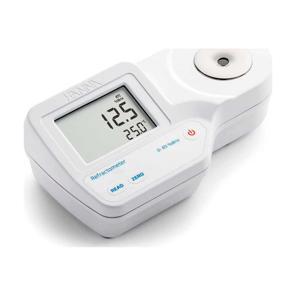 Réfractomètre numérique portatif étanche, saccharose, 0,0 à 85,0 % Brix – HI96801 – Hanna Instruments