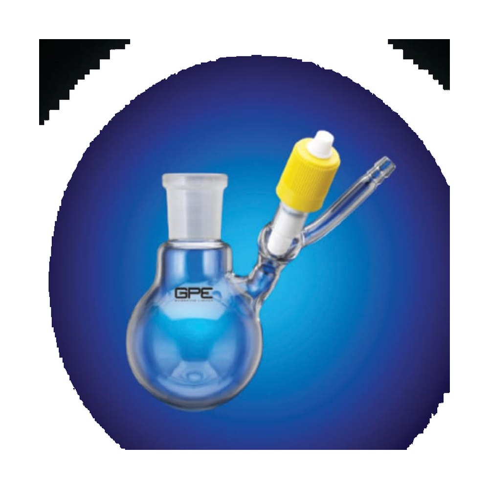 GPE Scientific™ Flacon J Young Schlenk, fond rond avec robinet à filetage fin et prise