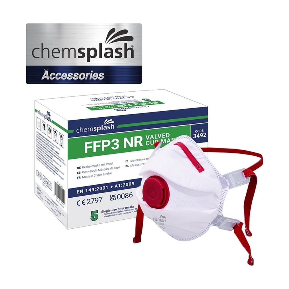 Chemsplash&nbsp;Masque coque FFP3 avec soupape