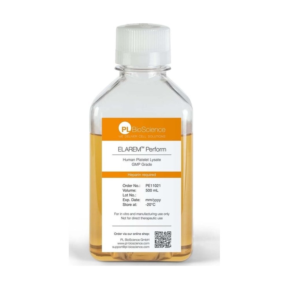 PL BioScience&nbsp;ELAREM&trade; Perform, Human Platelet Lysate, Heparin Required