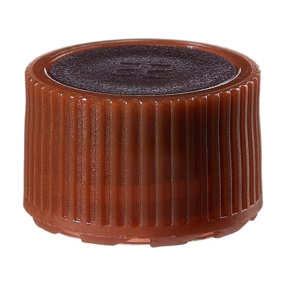 Thermo Scientific™ Bouchons ambrés à profil haut en PPCO Nalgene™, avec inserts de couleur pour flacons de micro-conditionnement : non stériles