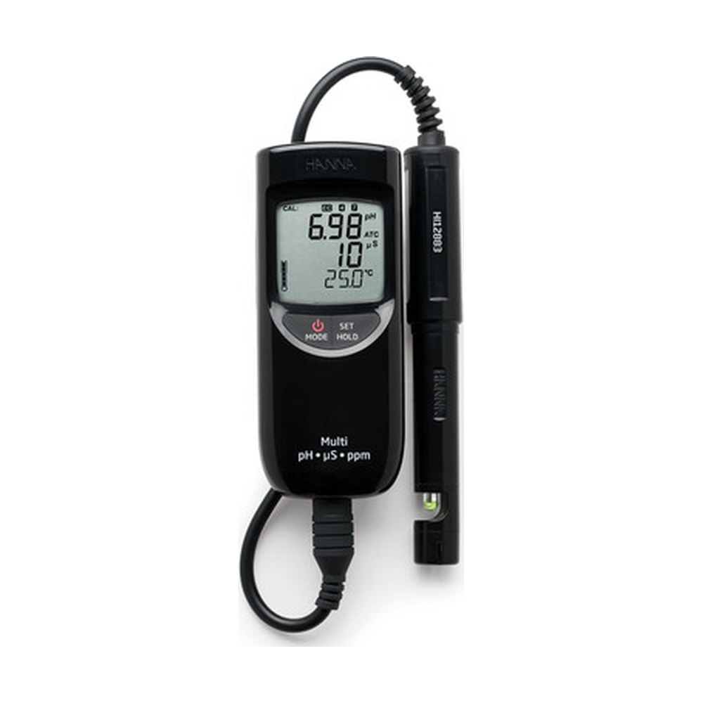 Multiparamètre compact étanche Hanna HI991300 / HI991301 – pH/EC/TDS/température, gamme basse ou haute